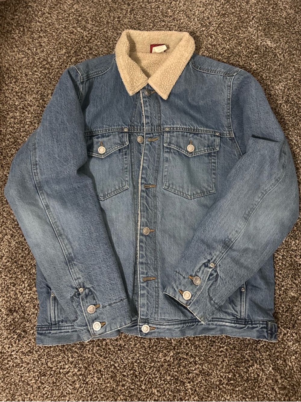 Oakley Denim Sherpa-Lined Jacket - Light Blue